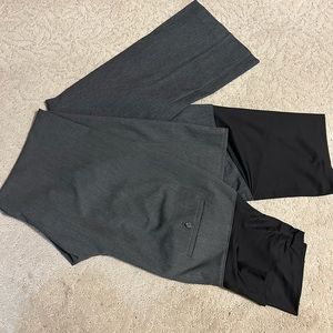 Loft, 2 pair, gray maternity dress pants size 12, medium,